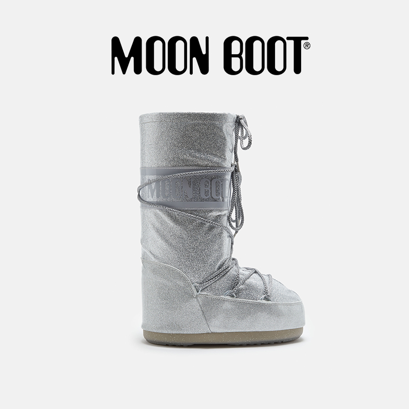【明星同款】Moon Boot2024经典ICON亮片高筒雪地靴