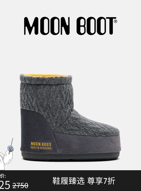 Moon Boot2025秋冬新款男女同款不分左右灰色  GIR低帮雪地靴