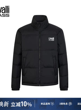 Cavalli Class卡沃利羽绒服秋冬加厚印花立领面包服保暖轻盈外套