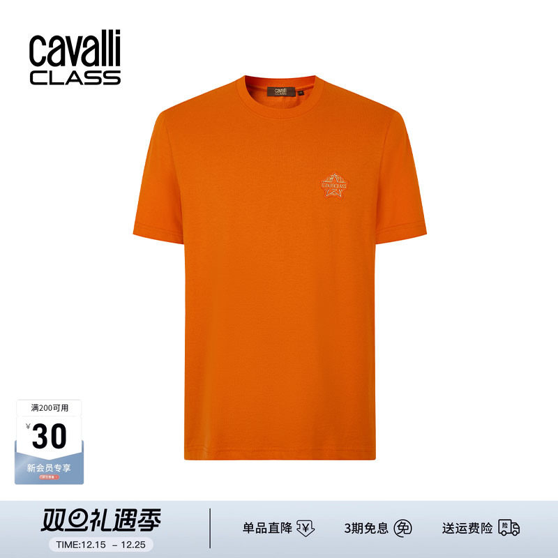 CavalliClass小标刺绣t恤短袖