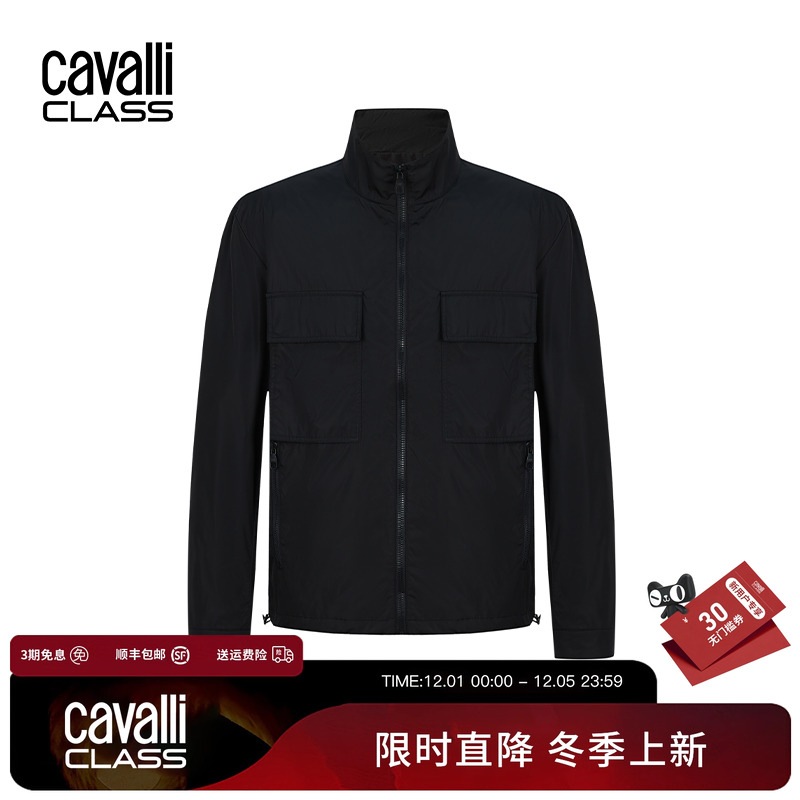 CavalliClass立领防风薄夹克