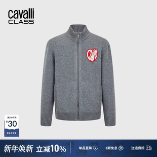 休闲立领夹克衫 秋冬提花修身 外套 Class卡沃利男女同款 Cavalli