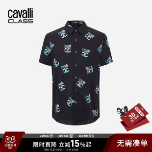 短袖 2025春夏印花衬衫 休闲潮流上衣 Class卡沃利高端男装 Cavalli