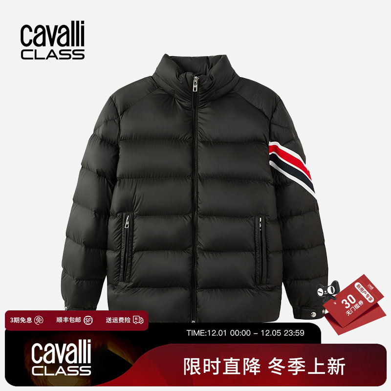 Cavalli Class卡沃利轻奢男装保暖羽绒服短款秋冬高级感鹅绒外套