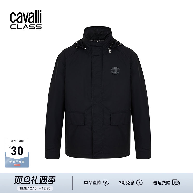 CavalliClass印花立领保暖棉衣