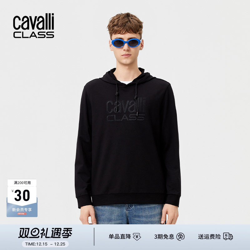 CavalliClass粗针刺绣卫衣男