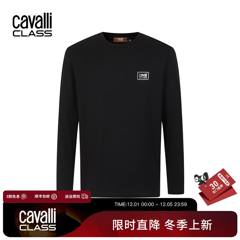 CavalliClassLOGO徽标长袖T恤男