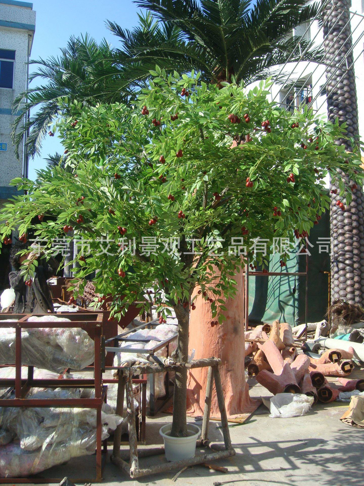 仿真核桃树植物 人造大型塑料仿真开心果树红枣树 园林景观装饰树