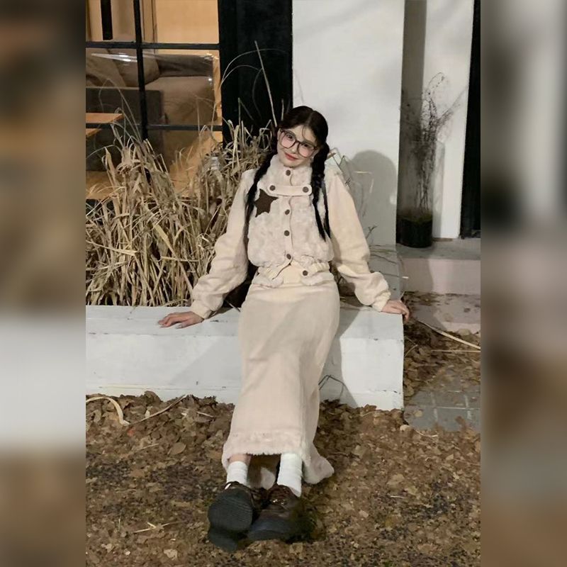 『橘子花海』冬季新款气质温柔系富家千金高级感小香风显瘦套装女