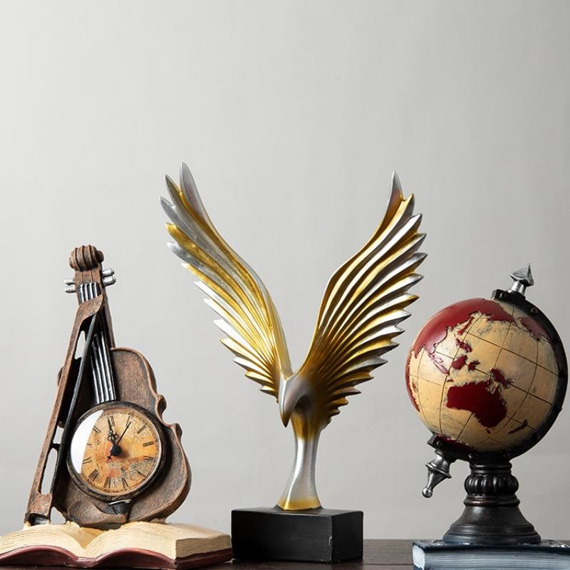 酒柜装饰品复古摆件家居饰品小提琴创意简约客厅电视柜书柜小摆设