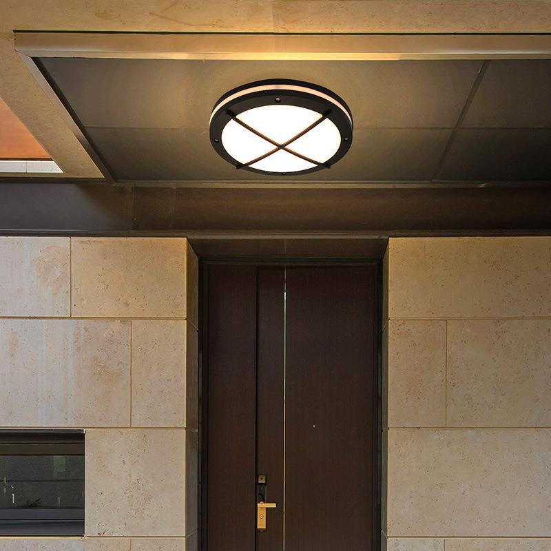 TRIAC可控硅别墅入户灯白光玄关灯防水吸顶灯过道走廊方顶灯防潮