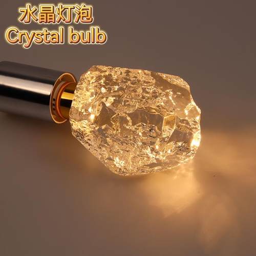 led灯泡球泡灯家用客厅e27螺口轻奢水晶灯泡节能装饰Crystal bulb