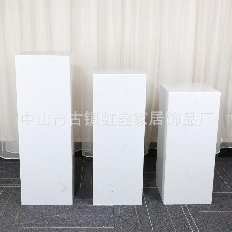 大理石底座客厅酒店样板间雕塑玄关落地岩板花架装饰品摆件展示台