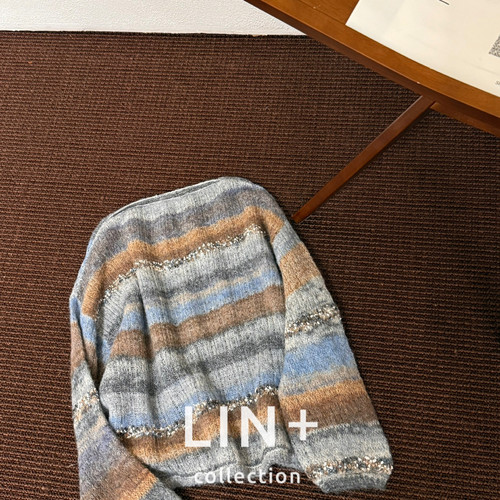 LIN+  -毛超幼细腻渐变晕染法式气质毛衣2613Y618