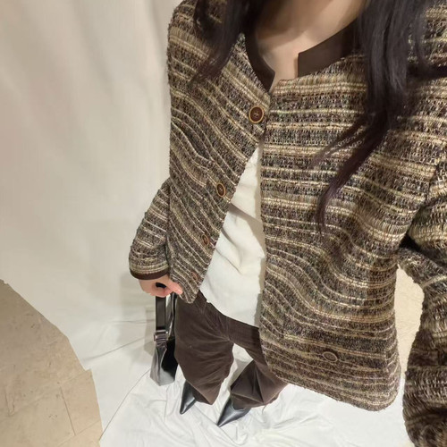 Miss Rao欣尧AOT-秋冬上新高品质老钱香风短外套(只卖外套)65235