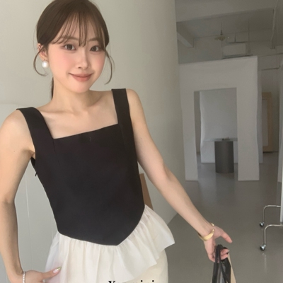 YOOMINI-身优雅光泽感小香气质名媛短款背心26年夏背心Y11375-SY
