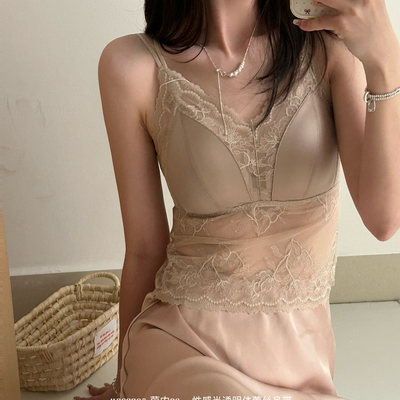 INNER 茵内-蕾丝透气V领性感叠搭美背吊带聚拢美背内衣268805