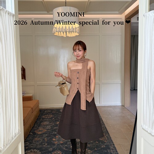 YOOMINI-艳温柔针织裹胸短内搭背心(配围巾)）Y11999-DSY