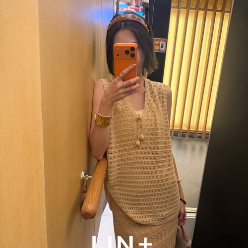 LIN+  夏上新～度假两穿罩衫波西米亚复古气质背心ZL618