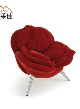 设计师意式玫瑰花瓣椅客厅休闲EDRE ROSE CHAIR单人花朵椅