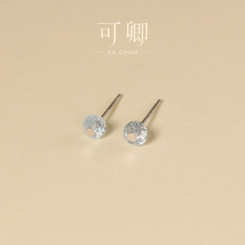 托帕石耳钉925银养耳洞正品