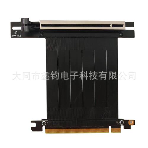 PCIE3.0显卡延长线90度竖装转接线pcieX16ATX机箱90度转接连接器