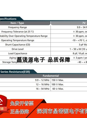 TXC 7V27100002 27r.120M 10PF贴片无源晶振石英晶体谐振器SMD322