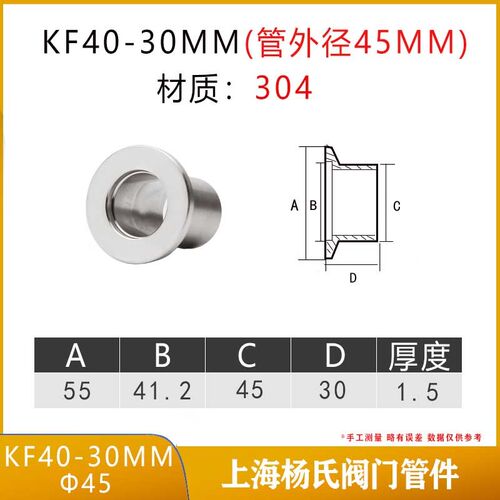 304/316KF/NW数控高真空接头不锈钢卡箍快装快卸法兰KF1016254050