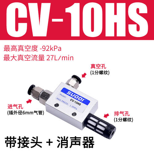 真空发生器CV-20HR CV-15HR CV-10HS 真空阀 负压发生器