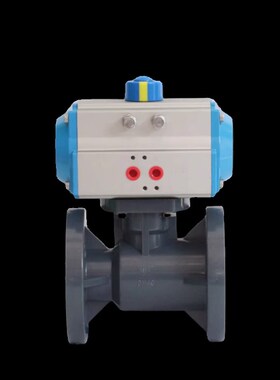 Q641F-10气动球阀UPVC工业塑料法兰阀门耐酸防腐水处理调节阀DN15