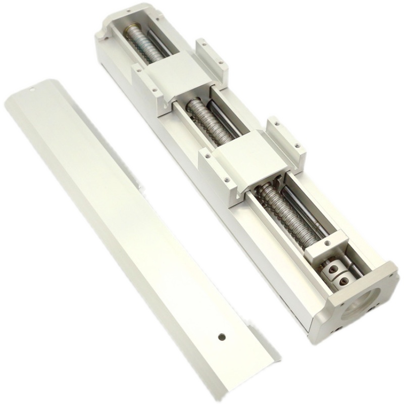 防尘密封滚珠丝杆滑台精密直线正反牙双向对R开自动手摇升降台