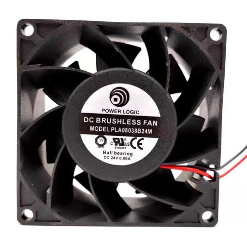 全新POWER LOGIC PLA08038B24M 24V 0.80A 8038大风量散热风扇