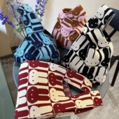 手提针织伴手礼品袋礼袋花朵满月女神周岁拎包可爱大容量手提包