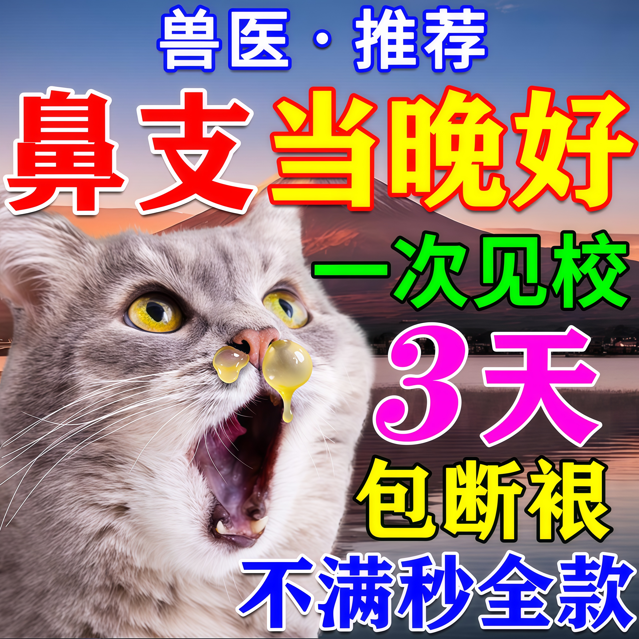 猫鼻支特效药专用治疗感冒流鼻涕