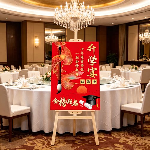 升学宴迎宾海报酒店指示牌路引