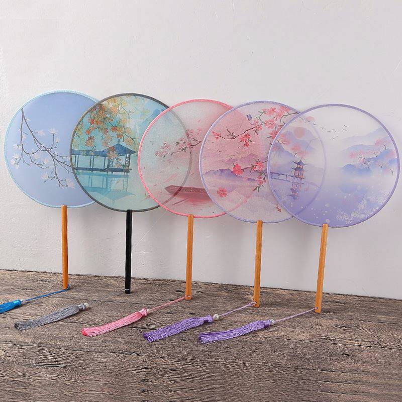 Chinese souvenir China traditional fans young lady gifts