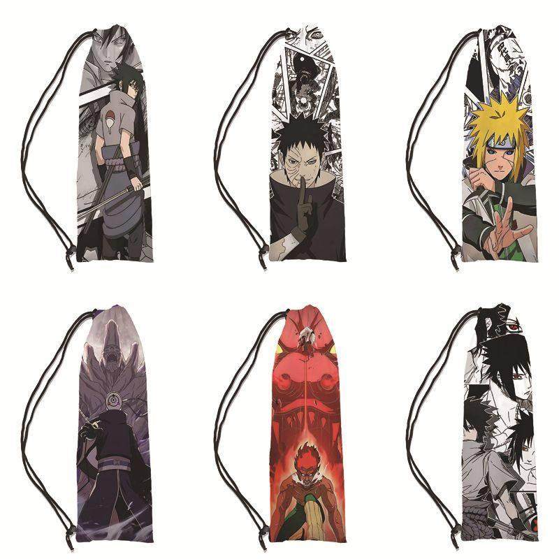 火影忍者便携式新款动漫卡通个性羽毛球拍收纳袋斜挎运动束口袋