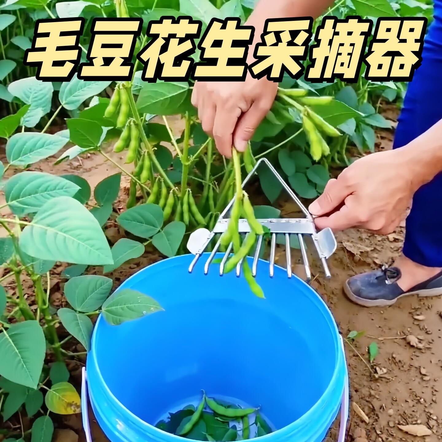 摘毛豆神器拔花生采摘机