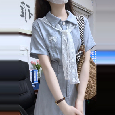 外贸出口捡漏特价上班通勤穿搭简单大方得体巨好看连衣裙子夏新款
