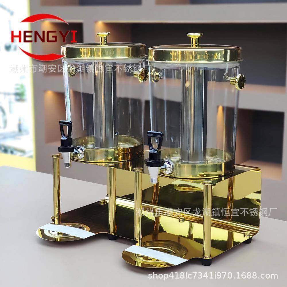 跨境货源不锈钢金色果汁鼎Beverage Drink Juice Dispenser coole