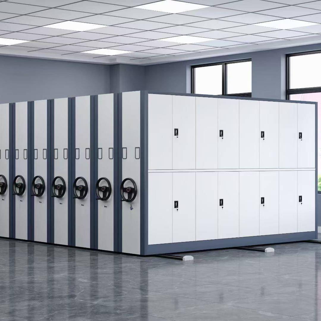 湖北密集架档案室密集柜移动手摇式智能电动档案凭证柜文件资料柜