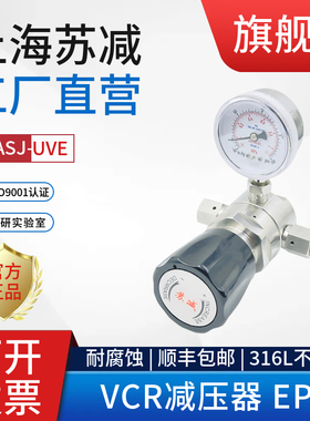 VCR减压器316L不锈钢EP级1/4高纯气体管路调压阀1/2半导体上海