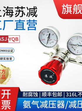 氨气减压阀316L不锈钢YQA-441/401耐腐蚀G1/2钢瓶调压器4分表上海