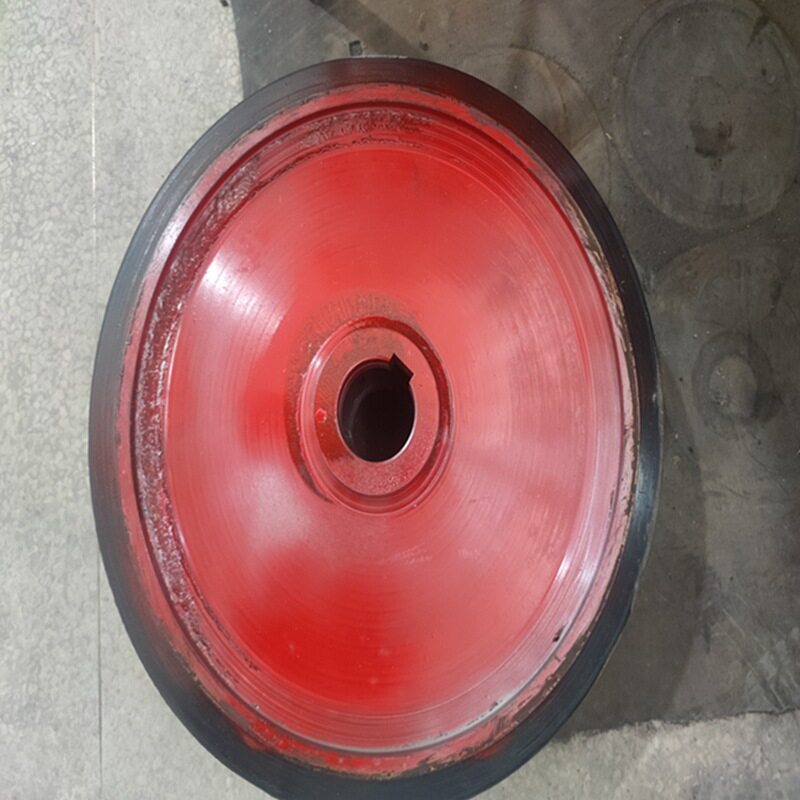 厂家供应工业脚轮配件橡胶轮刮泥机行走轮滚轮架橡胶轮配件
