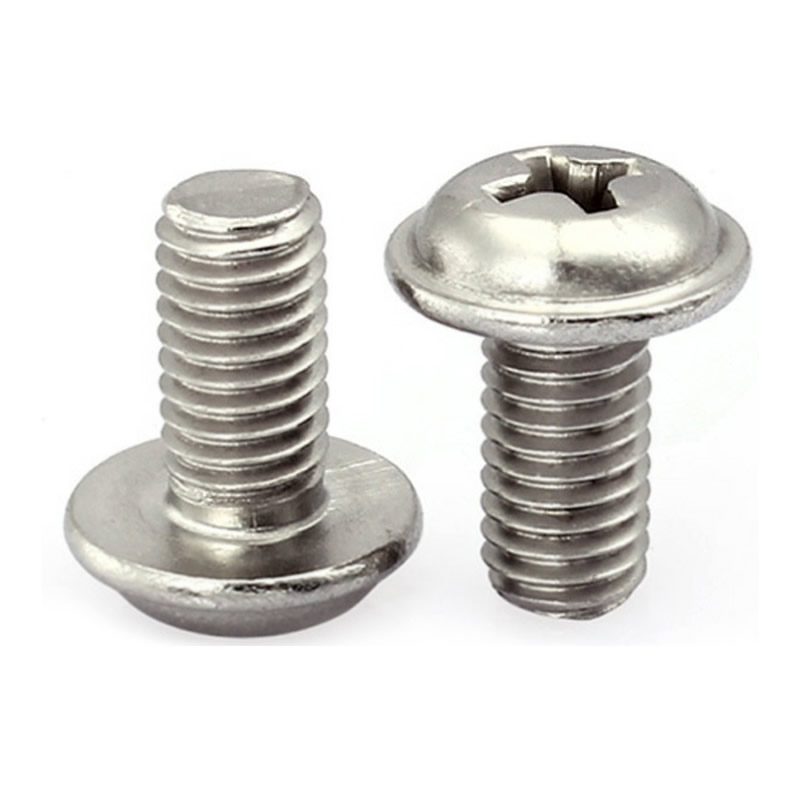 M2 M2.5 M3M4M5M6厘3t04不锈钢PWM十字圆头带垫螺丝盘头*4x5x14x1