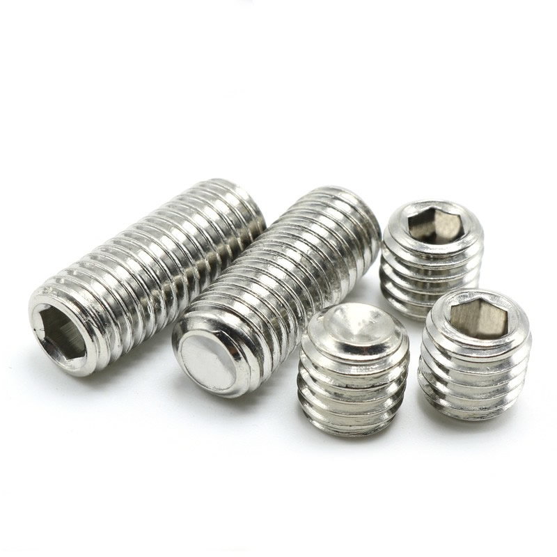 M5M4M3无头机h米螺丝316不锈钢内六角紧定螺钉*3x4x5x6x8x12x10x1