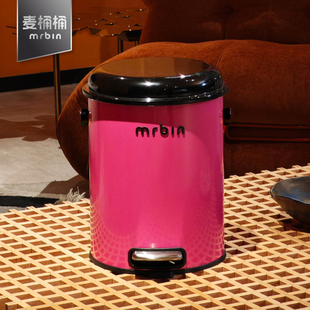 高颜值ins风玫红粉 麦桶桶mrbin创意垃圾桶家用客厅卧室2025年新款