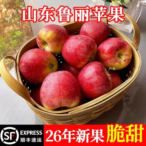 【果园现摘】26年鲁丽苹果新鲜应季脆甜富士糖心苹果甜心苹果包邮