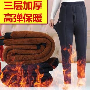 棉裤 子爸爸装 冬季 高腰深裆宽松长裤 加绒加厚保暖裤 中老年男士