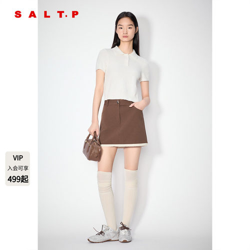 SALT.P可颜polo翻领短袖针织上衣/牛仔裤夏季AC35306030